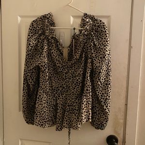 Nasty Gal Plus Dalmatian Blouse